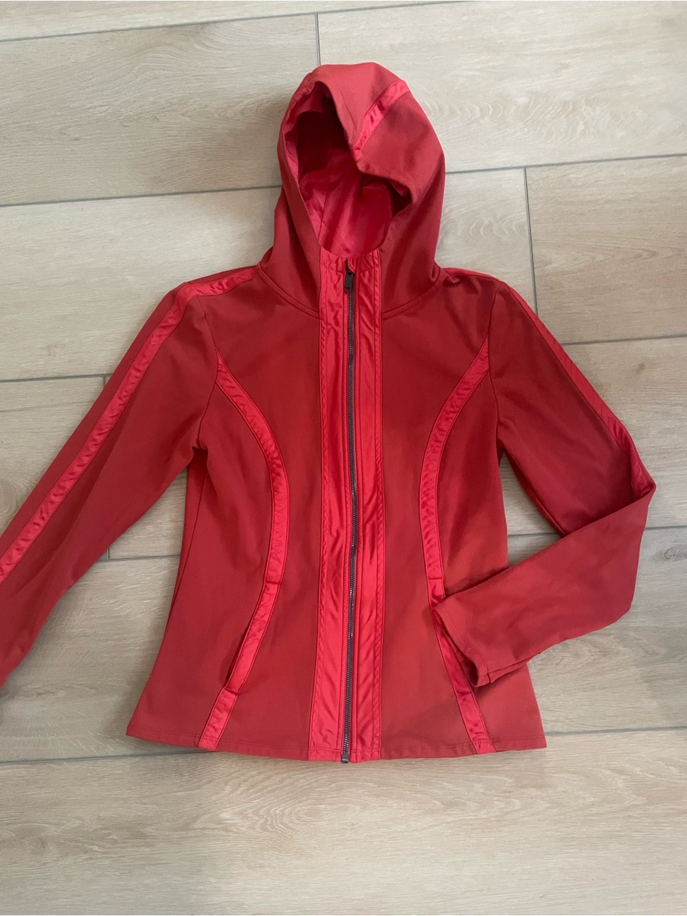 Athleta Bright Orange Hooded Utility Jacket